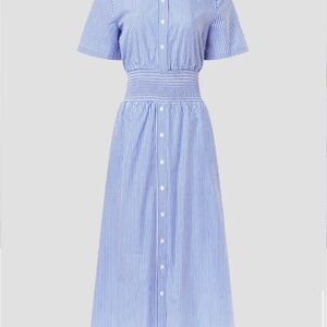 Thakoon Light Blue Striped Midi Dress